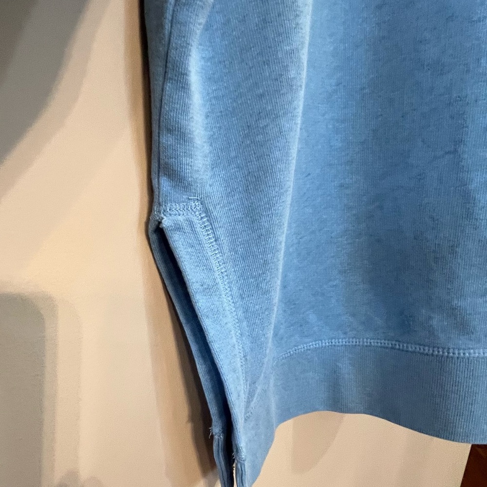 Ganni Isoli blue oversized sweatshirt side slit balloon sleeve medium - Picture 7 of 7